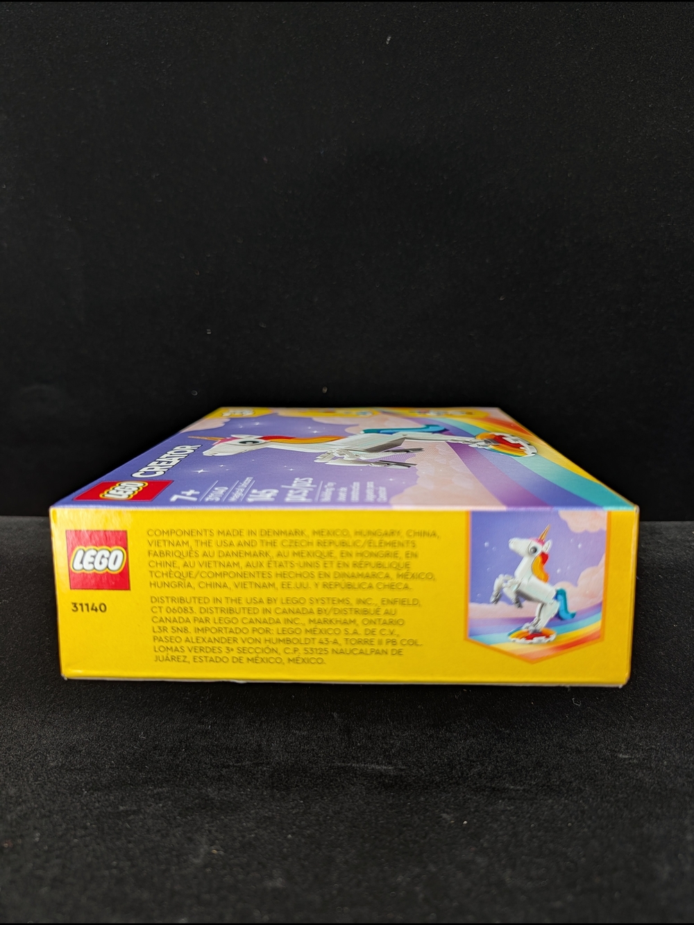 Lego Creator 31140 3 In 1 White & Rainbow Unicorn/Seahorse/Peacock Sealed - Picture 8 of 8
